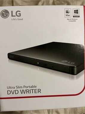 LG Ultra Slim Portable DVD Writer - Black